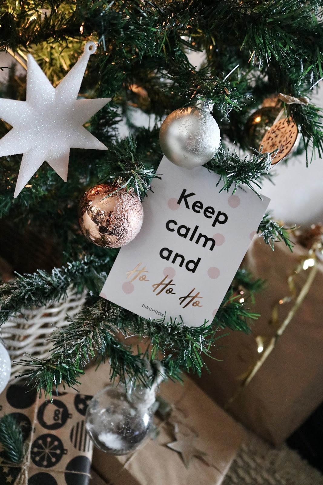 pauline-dress-besancon-noel-emballages-cadeaux-gift-christmas-2017-2018-kraft-nature-sapin-panier-garni-ruban-decore-etoile-dore-or-action-hema